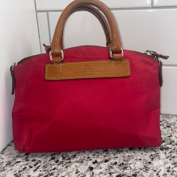 Dooney & Bourke Red Nylon Mini Tote with Leather Trim, Leather Trim, Vintage❤️ - Picture 5 of 10